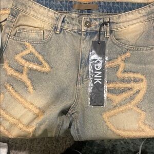 KDNK Men's Stylish Distressed Skinny Jeans - Tan